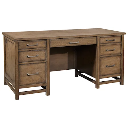 Casual 66" Executive Desk with Outlets